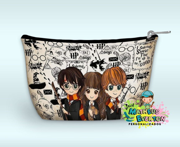 Necessaire Personalizada Harry Potter Aquarelado Faço Outros - Imagem 3