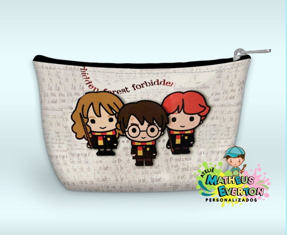 Necessaire Personalizada Harry Potter Aquarelado Faço Outros - Imagem 5