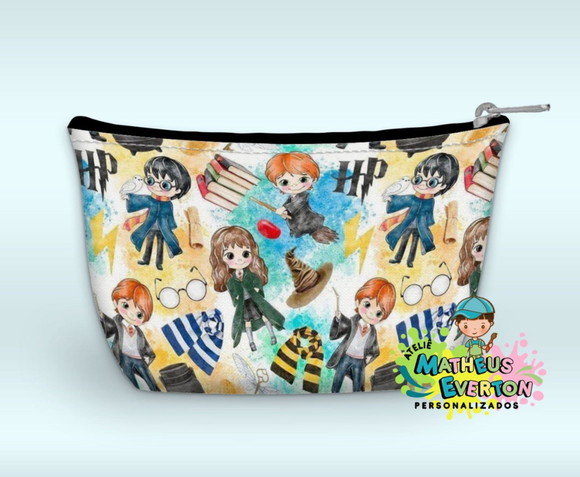 Necessaire Personalizada Harry Potter Aquarelado Faço Outros - Imagem 2