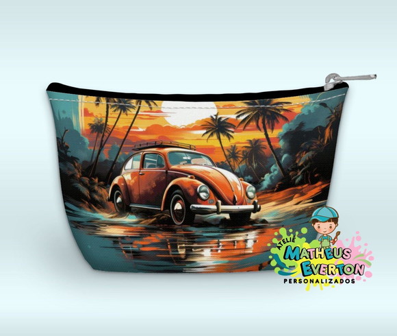 Necessaire Personalizada Tardezinha Fusca Faço Outros Temas - Imagem 3