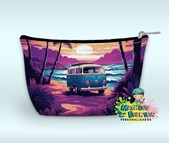 Necessaire Personalizada Tardezinha Kombi Faço Outros Temas - Imagem 2