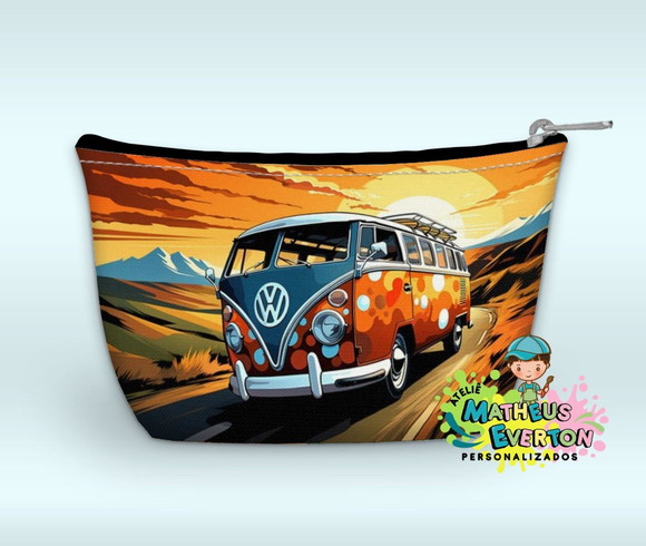 Necessaire Personalizada Tardezinha Kombi Faço Outros Temas - Imagem 5