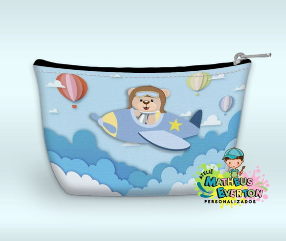 Necessaire Personalizada Ursinho Aviador - Imagem 3