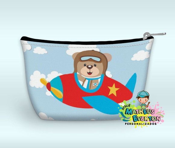 Necessaire Personalizada Ursinho Aviador - Imagem 5