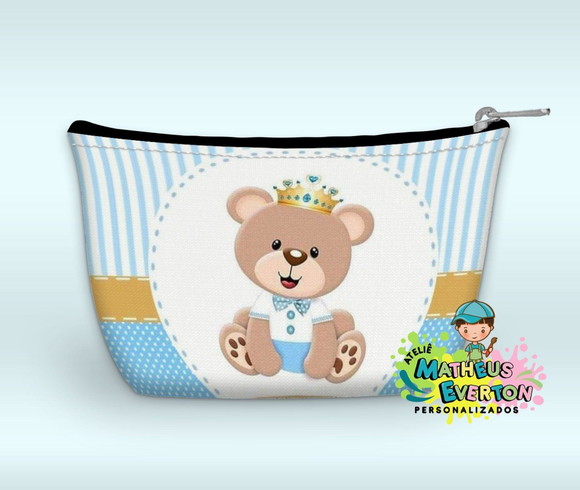 Necessaire Personalizada Urso Príncipe( Faço Outros Modelos) - Imagem 3