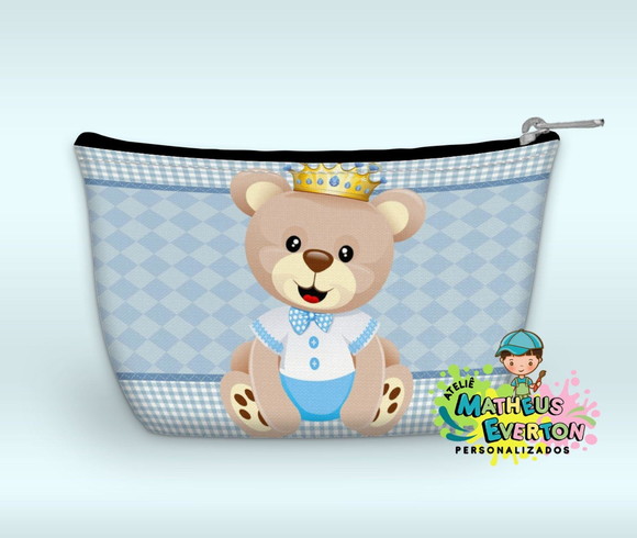 Necessaire Personalizada Urso Príncipe( Faço Outros Modelos) - Imagem 2