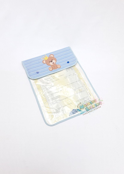 Porta Certidão de Nascimento (ursinho ou Ursinha)