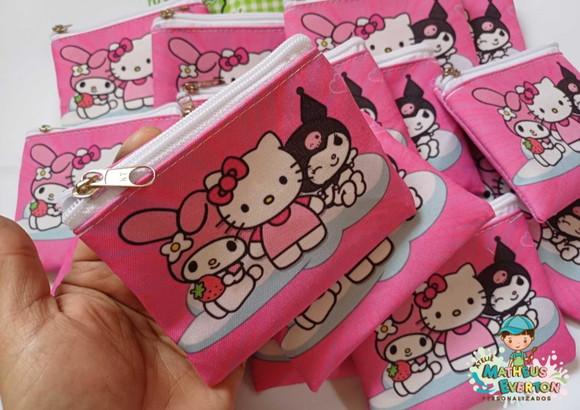 Porta Moedas Personalizada Hello Kitty ( Frente e Verso) - Imagem 2