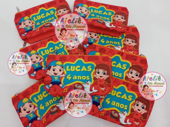 30 NECESSAIRES PERSONALIZADAS - TEMA LUCAS NETO
