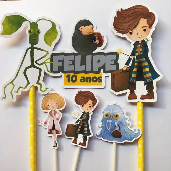 Topo Bolo Animais Fantásticos