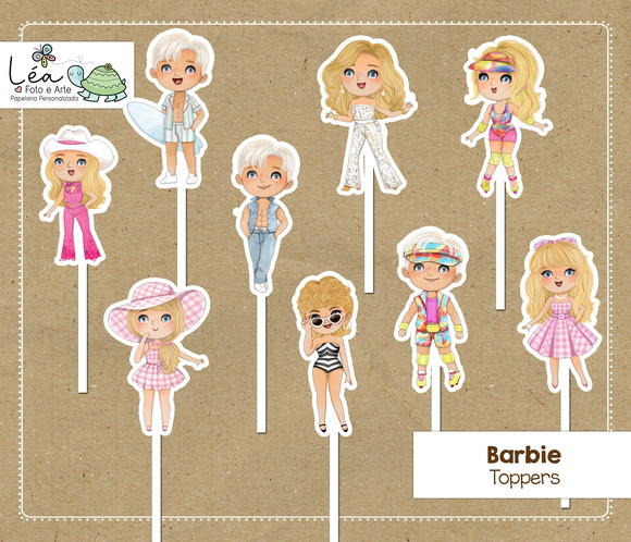 Topo Bolo Barbie - Imagem 2