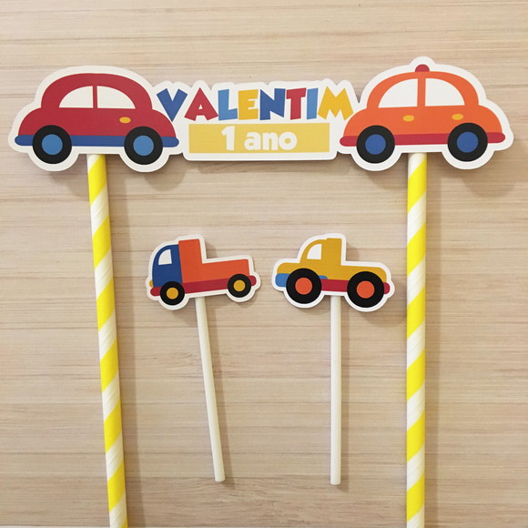 Topo Bolo Carrinhos