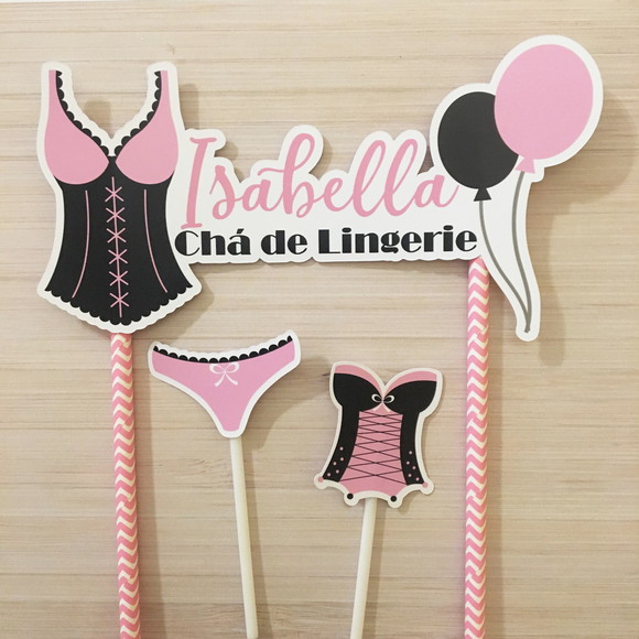 Topo Bolo Chá de Lingerie