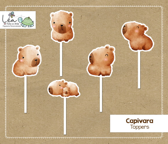 Topo Bolo Festa Capivara - Imagem 2