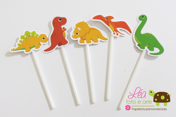 Topo Bolo Festa Dinossauros - Imagem 2