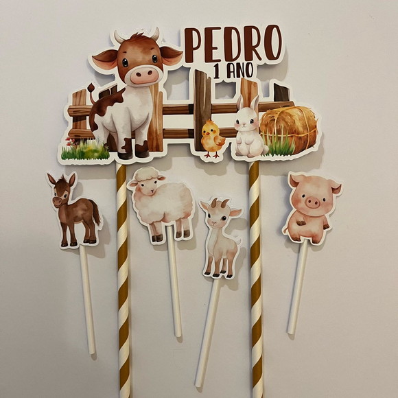 Topo Bolo Festa Fazendinha