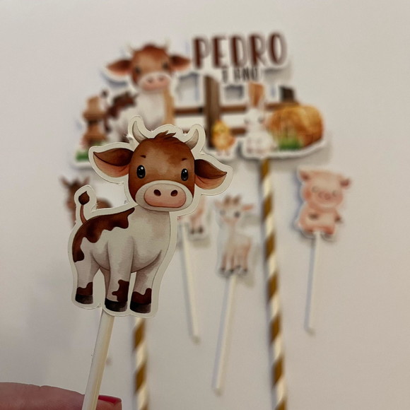 Topo Bolo Festa Fazendinha - Imagem 2