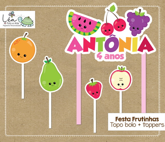 Topo Bolo Festa Frutas