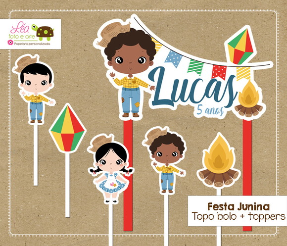 Topo Bolo Festa Junina Menino