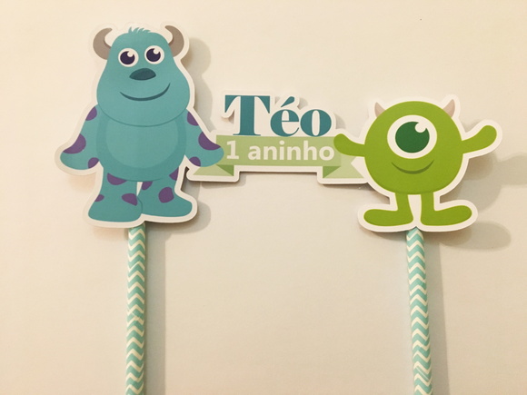 Topo Bolo Festa Monstros Sa - Imagem 2