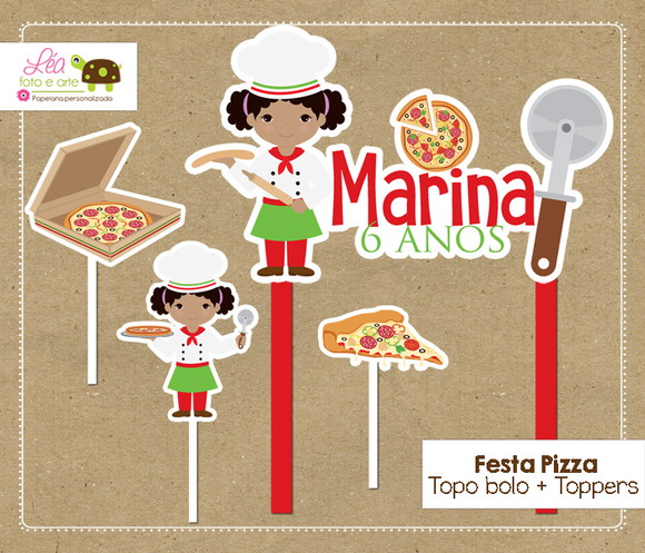 Topo Bolo Festa Pizza