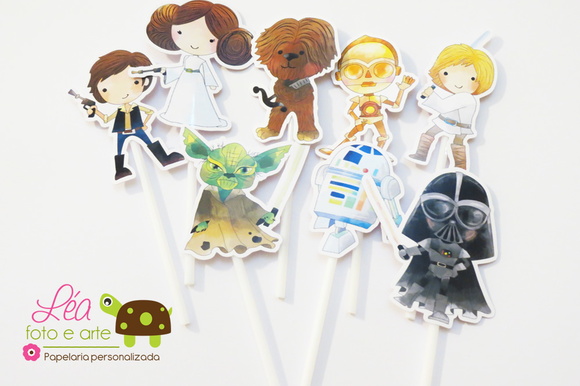 Topo Bolo Festa Star Wars - Imagem 2