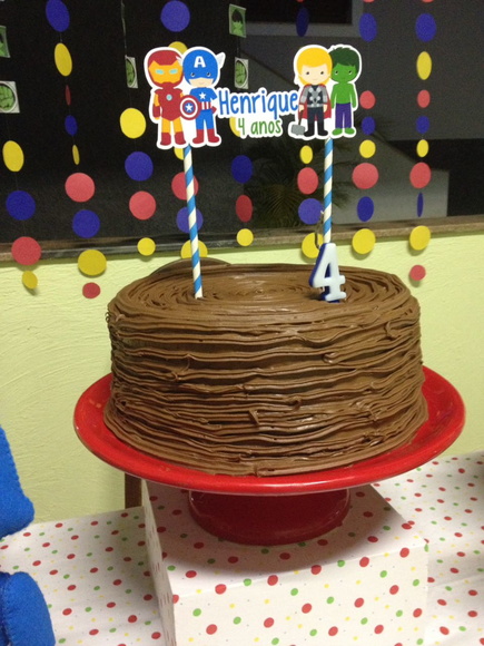 Topo Bolo Festa Vingadores - Imagem 2