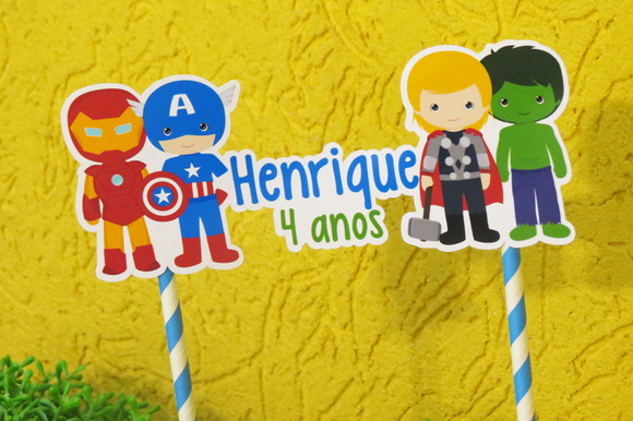 Topo Bolo Festa Vingadores