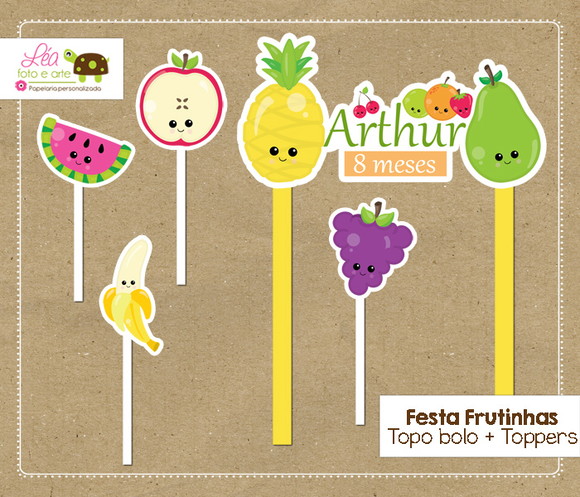 Topo Bolo Frutinhas