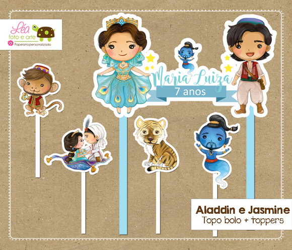 Topo Bolo Jasmine e Aladdin