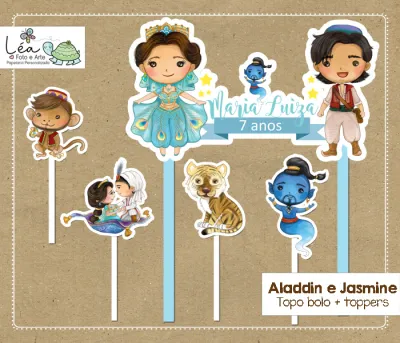 Topo Bolo Jasmine e Aladdin