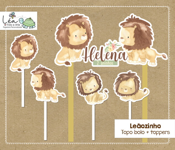 Topo Bolo Leãozinho