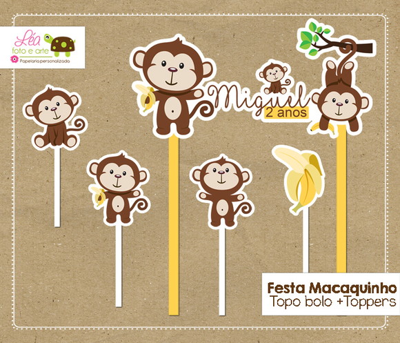 Topo Bolo Macaquinho