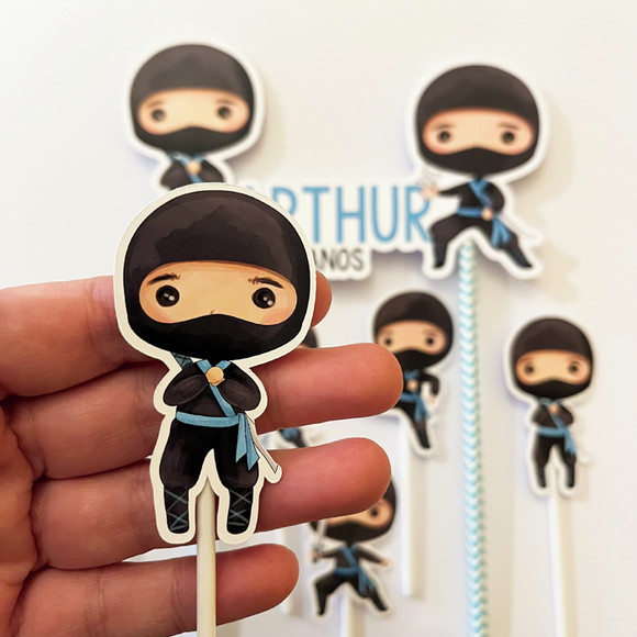 Topo Bolo Ninja Menino - Imagem 2