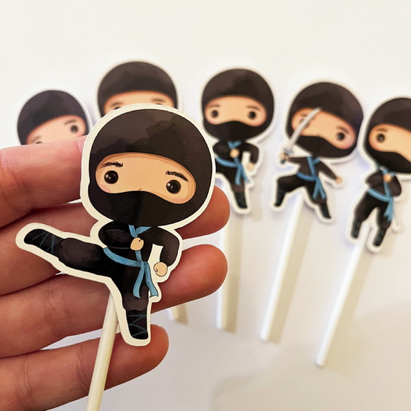 Topo Bolo Ninja Menino - Imagem 4