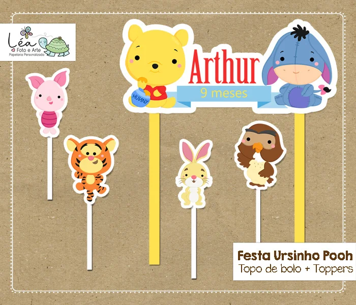 Topo Bolo Pooh - Imagem 1