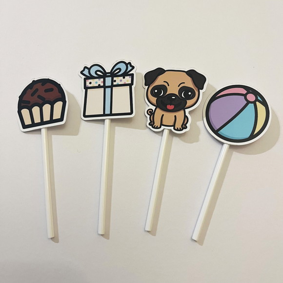 Topo Bolo Pug - Imagem 2