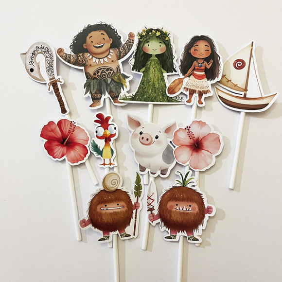 Topo de Bolo Aniversário Moana - Imagem 5