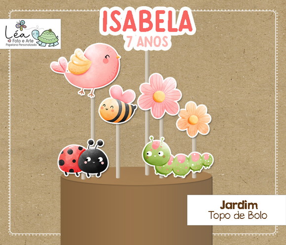 Topo de Bolo Bichinhos do Jardim
