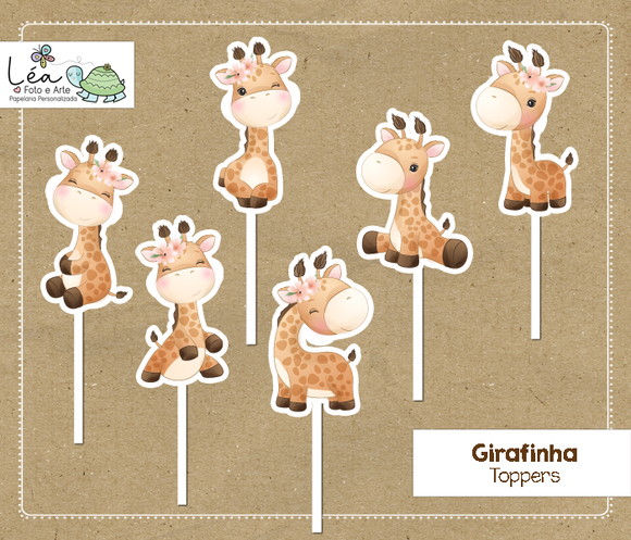 Topo de Bolo Festa Girafa - Imagem 2