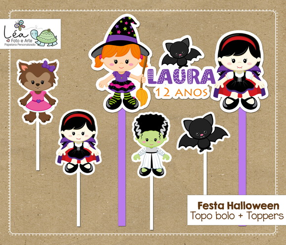 Topo de Bolo Festa Halloween