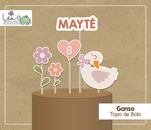 Topo de Bolo Festa Infantil Ganso