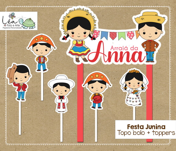 Topo de Bolo Festa Junina