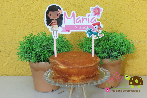 Topo de Bolo Festa Moana - Imagem 2