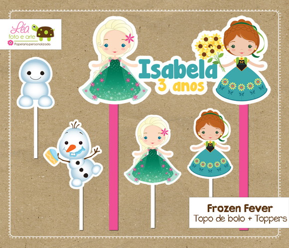 Topo de Bolo Frozen Fever
