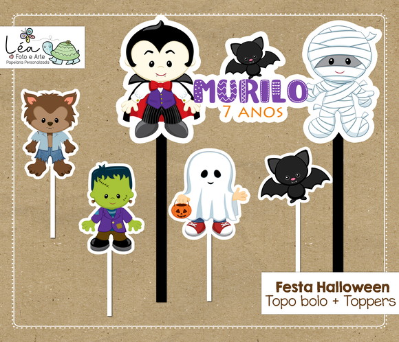 Topo de Bolo Halloween
