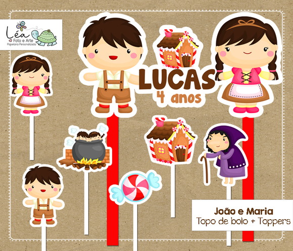 Topo de Bolo João e Maria