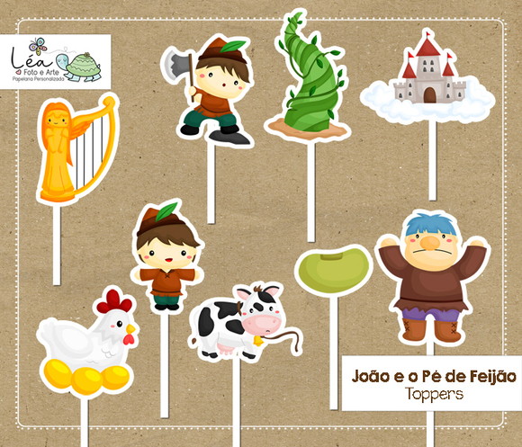 Topo de Bolo João e o Pé de Feijão - Imagem 2