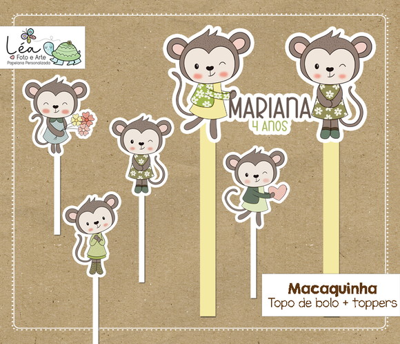 Topo de Bolo Macaquinha