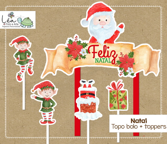 Topo de Bolo Natal